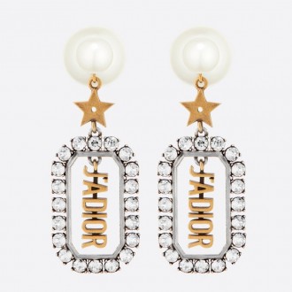 Dior Tribales Earrings In Antique Gold and Palladium-Finish Metal Dior Tribales Earrings In Antique Gold and Palladium-Finish Metal