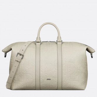 Dior Weekender 40 Bag in Beige Dior Gravity Leather