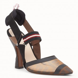 Fendi Multicolor Mesh Colibri Slingbacks 85mm Fendi Multicolor Mesh Colibri Slingbacks 85mm