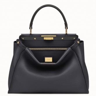 Fendi Peekaboo Medium Bag In Black Calfskin Fendi Peekaboo Medium Bag In Black Calfskin