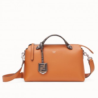 Fendi Tan By The Way Medium Bag With FF Handles Fendi Tan By The Way Medium Bag With FF Handles