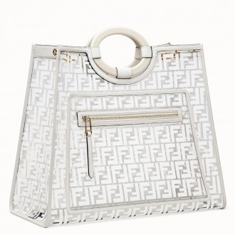 Fendi White Large PU Runaway Shopper Bag Fendi White Large PU Runaway Shopper Bag