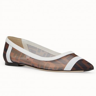Fendi White Mesh Flats Ballerinas Fendi White Mesh Flats Ballerinas