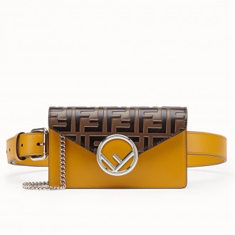 Fendi Yellow Kan I F Belt Bag With FF Motif Fendi Yellow Kan I F Belt Bag With FF Motif