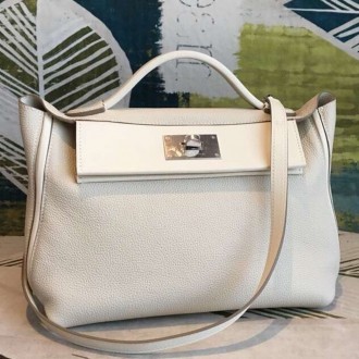 Hermes 24/24 29 Bag In White Clemence Calfskin Hermes 24/24 29 Bag In White Clemence Calfskin