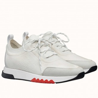 Hermes Addict Sneakers In White Knit Hermes Addict Sneakers In White Knit