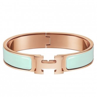 Hermes Aqua Enamel Clic H PM Bracelet Hermes Aqua Enamel Clic H PM Bracelet