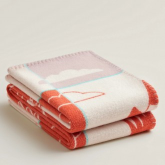 Hermes Avalon Epopee Blanket in Mandarine Wool and Cashmere Hermes Avalon Epopee Blanket in Mandarine Wool and Cashmere