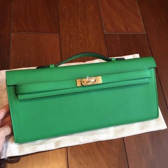 Hermes Bambou Epsom Kelly Cut Handmade Bag Hermes Bambou Epsom Kelly Cut Handmade Bag
