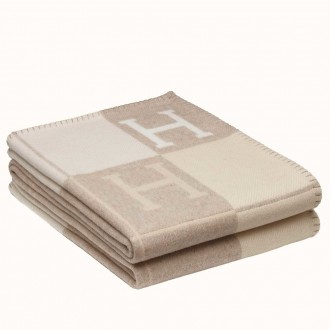 Hermes Beige Avalon III Throw Blanket Hermes Beige Avalon III Throw Blanket