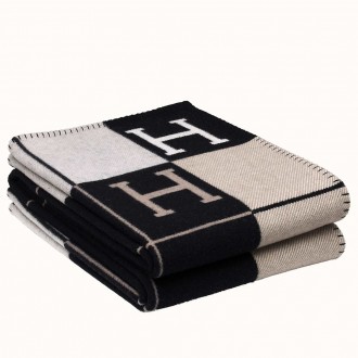 Hermes Black Avalon III Throw Blanket Hermes Black Avalon III Throw Blanket
