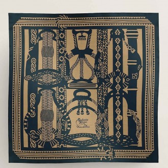 Hermes Blue Fantaisie d'Etriers Shawl 140 Hermes Blue Fantaisie d'Etriers Shawl 140