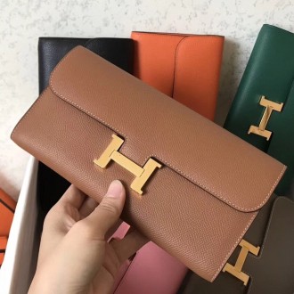 Hermes Brown Epsom Constance Long Wallet Hermes Brown Epsom Constance Long Wallet