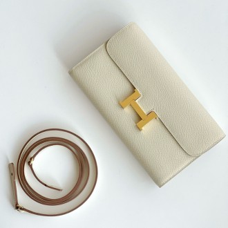Hermes Constance To Go Wallet in Craie Epsom Calfskin Hermes Constance To Go Wallet in Craie Epsom Calfskin
