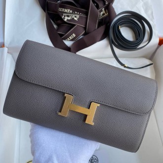 Hermes Constance To Go Wallet in Etain Epsom Calfskin Hermes Constance To Go Wallet in Etain Epsom Calfskin