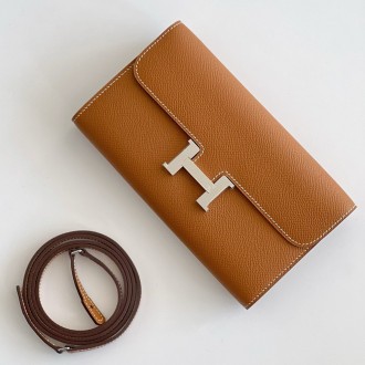 Hermes Constance To Go Wallet in Gold Epsom Calfskin Hermes Constance To Go Wallet in Gold Epsom Calfskin