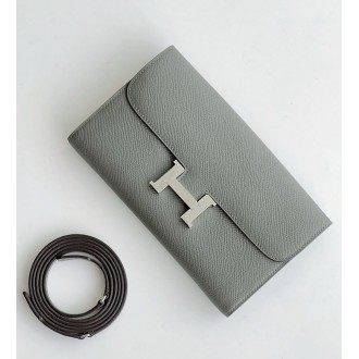 Hermes Constance To Go Wallet in Gris Meyer Epsom Calfskin Hermes Constance To Go Wallet in Gris Meyer Epsom Calfskin