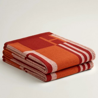 Hermes Ithaque Blanket in Cuivre Wool and Cashmere Hermes Ithaque Blanket in Cuivre Wool and Cashmere