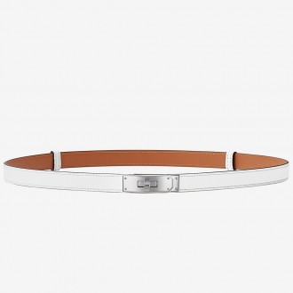 Hermes Kelly Belt In White Epsom Leather Hermes Kelly Belt In White Epsom Leather