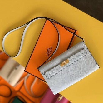 Hermes Kelly Classique To Go Wallet In Blue Zephyr Epsom Calfskin Hermes Kelly Classique To Go Wallet In Blue Zephyr Epsom Calfskin