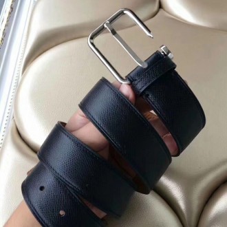 Hermes Lennox 40 MM Belt In Black Epsom Leather Hermes Lennox 40 MM Belt In Black Epsom Leather