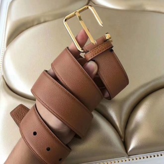 Hermes Lennox 40 MM Belt In Brown Epsom Leather Hermes Lennox 40 MM Belt In Brown Epsom Leather