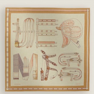 Hermes Naturel Lettres Equestres Shawl 140 Hermes Naturel Lettres Equestres Shawl 140