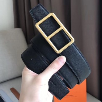 Hermes Officier Belt Buckle & Black 38MM Strap Hermes Officier Belt Buckle & Black 38MM Strap