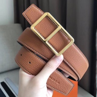 Hermes Officier Belt Buckle & Brown 38MM Strap Hermes Officier Belt Buckle & Brown 38MM Strap