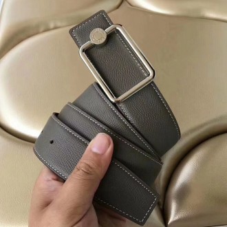 Hermes Oscar Buckle 40 MM Belt Etoupe Reversible Leather Hermes Oscar Buckle 40 MM Belt Etoupe Reversible Leather