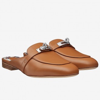 Hermes Oz Mule In Camarel Calfskin Leather Hermes Oz Mule In Camarel Calfskin Leather