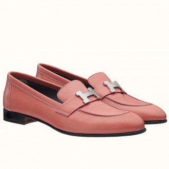Hermes Paris Loafers In Pink Goatskin Hermes Paris Loafers In Pink Goatskin