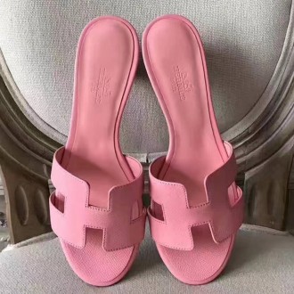 Hermes Pink Epsom Oasis Sandals Hermes Pink Epsom Oasis Sandals