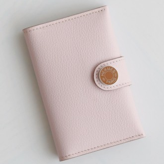 Hermes R.M.S Card Holder in Mauve Pale Evergrain Calfskin