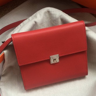 Hermes Red Clic 16 Wallet With Strap Hermes Red Clic 16 Wallet With Strap