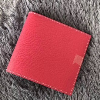 Hermes Rose Red MC2 Copernic Compact Wallet Hermes Rose Red MC2 Copernic Compact Wallet