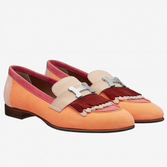 Hermes Royal Loafers In Multicolour Suede Hermes Royal Loafers In Multicolour Suede