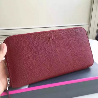 Hermes Ruby Clemence Azap Zipped Wallet Hermes Ruby Clemence Azap Zipped Wallet