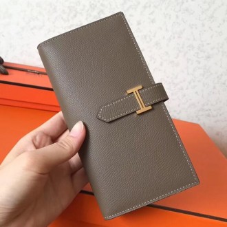 Hermes Taupe Epsom Bearn Gusset Wallet Hermes Taupe Epsom Bearn Gusset Wallet