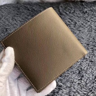 Hermes Taupe MC2 Copernic Compact Wallet Hermes Taupe MC2 Copernic Compact Wallet