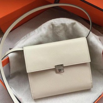 Hermes White Clic 16 Wallet With Strap Hermes White Clic 16 Wallet With Strap