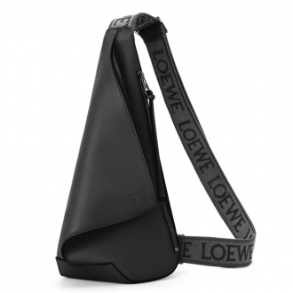 Loewe Anton Sling Bag in Black Calfskin and Jacquard Loewe Anton Sling Bag in Black Calfskin and Jacquard