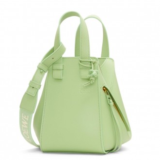 Loewe Compact Hammock Bag in Lime Green Satin Calfskin Loewe Compact Hammock Bag in Lime Green Satin Calfskin