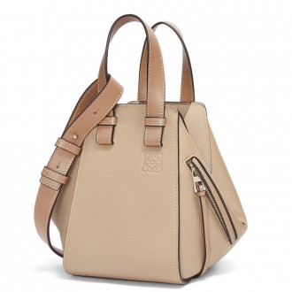 Loewe Compact Hammock Bag in Sand Grained Calfskin Loewe Compact Hammock Bag in Sand Grained Calfskin