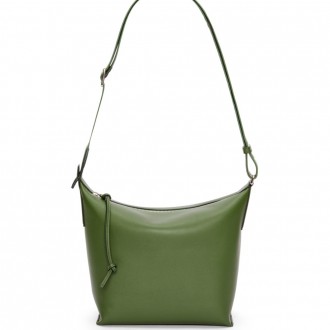 Loewe Cubi Small Bag in Green Calfskin and Jacquard Loewe Cubi Small Bag in Green Calfskin and Jacquard