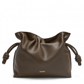 Loewe Flamenco Clutch Bag in Chocolate Nappa Calfskin Loewe Flamenco Clutch Bag in Chocolate Nappa Calfskin