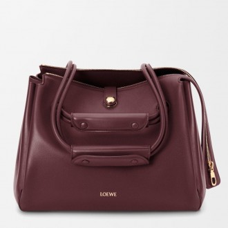 Loewe Madrid Medium Bag in Burgundy Supple Calfskin