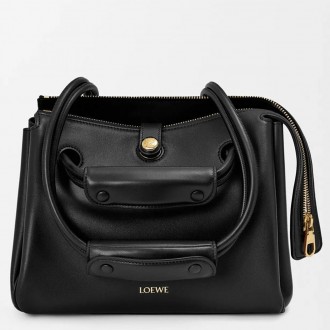 Loewe Madrid Small Bag in Black Supple Calfskin