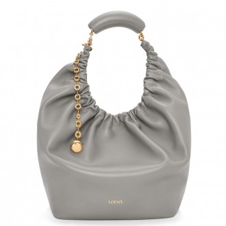Loewe Medium Squeeze Bag in Grey Nappa Lambskin Loewe Medium Squeeze Bag in Grey Nappa Lambskin