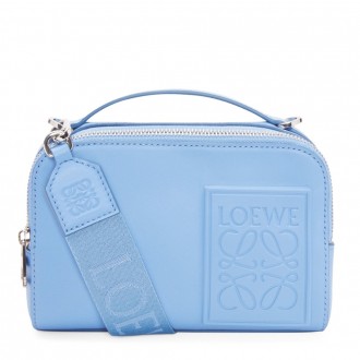 Loewe Mini Camera Crossbody Bag in Blue Calfskin Loewe Mini Camera Crossbody Bag in Blue Calfskin